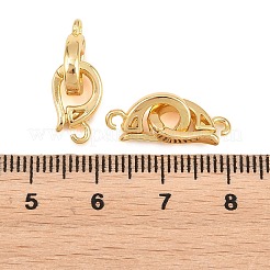 Brass Fold Over Clasps&nbsp;KK-U059-67G