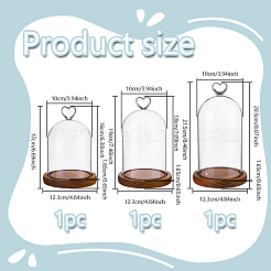 3Pcs 3 Styles Glass Dome Cover&nbsp;AJEW-NB0008-45