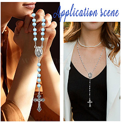 24Pcs 4 Styles Tibetan Style Religion Alloy Virgin Chandelier Component Links&nbsp;FIND-SC0024-31