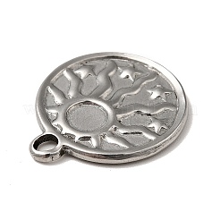 Tarnish Resistant 304 Stainless Steel Pendant Cabochon Settings&nbsp;STAS-G278-01P