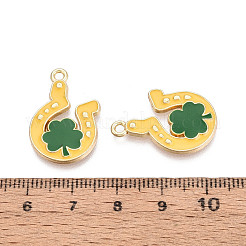 Saint Patrick's Day Alloy Enamel Pendants&nbsp;ENAM-T024-47A-G