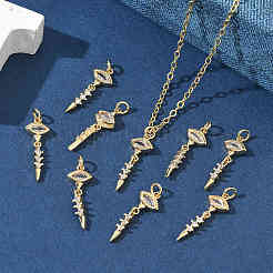 SHEGRACE Brass Clear Cubic Zirconia Pendants&nbsp;XGRQ3K288-540G