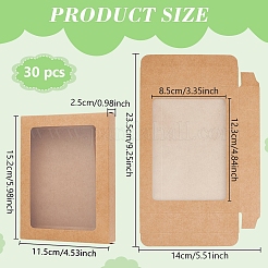 Foldable Kraft Paper Candy Boxes with Visible Window&nbsp;LS-CON-WH0123-22