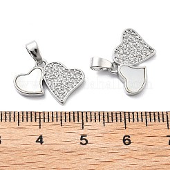 Brass Micro Pave Cubic Zirconia Pendants&nbsp;KK-L222-018P