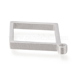 Non-Tarnish 304 Stainless Steel Open Back Bezel Pendants&nbsp;STAS-K208-08P-A