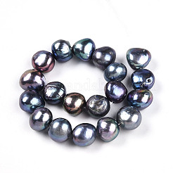 Natural Cultured Freshwater Pearl Beads Strands&nbsp;PEAR-N014-10E-01