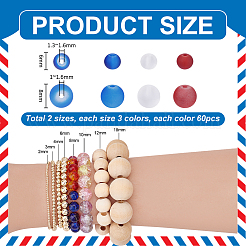 360Pcs 6 Styles Baking Paint Transparent Glass Beads Strands&nbsp;GLAA-PH0004-61
