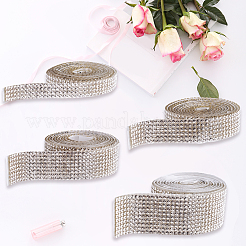 4 Yards 4 Styles Self Adhesive Resin Rhinestone Tape&nbsp;DIY-CY0002-04