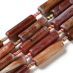 Natural Fire Crackle Agate(Dyed & Heated) Beads Strands&nbsp;G-A312-A03-01
