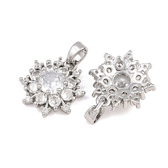 Brass Micro Pave Cubic Zirconia Pendants&nbsp;CU-CBAA6E8-04P-03