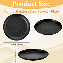 Round Stainless Steel Jewelry Plate&nbsp;DJEW-WH20009-02
