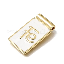 Brass with White Enamel Pendants&nbsp;KK-CBA8E93-04C