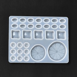 DIY Lemon Slice & Ice Block & Coffee Bean Filling Silicone Molds&nbsp;DIY-E052-03