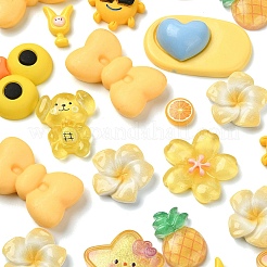 90Pcs 15 Styles Opaque & Transparent Resin Cabochons&nbsp;CRES-YW0002-85