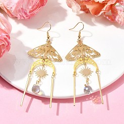 Brass Butterfly Dangle Earrings for Women&nbsp;EJEW-TA00369