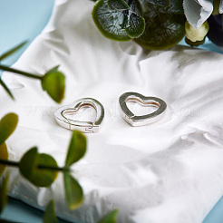 2Pcs 925 Sterling Silver Spring Gate Rings&nbsp;STER-BBC0008-24A