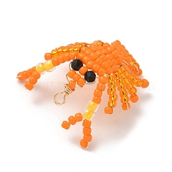 2Pcs 2 Colors Glass Seed Beaded Pendants&nbsp;PALLOY-MZ00903