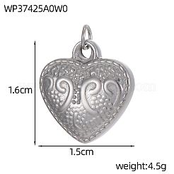 304 Stainless Steel Pendants&nbsp;STAS-OY010-36P