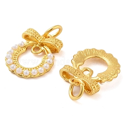 ABS Plastic Bead Alloy Pendants&nbsp;ENAM-M008-04G-02