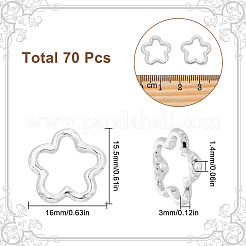 70Pcs Long-Lasting Plated Alloy Bead Frame&nbsp;FIND-SC0012-16