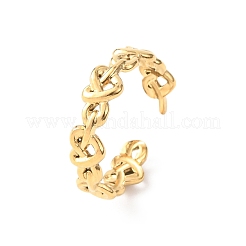 304 Stainless Steel Open Cuff Rings for Women&nbsp;RJEW-K309-18G