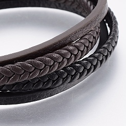 Leather Cord Multi-strand Bracelets&nbsp;BJEW-F325-14P