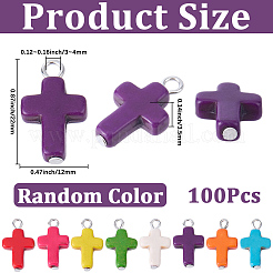 100Pcs Dyed Synthetic Turquoise Pendants&nbsp;PALLOY-SC00031