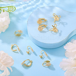 10Pcs 5 Styles Brass Clip-on Findings&nbsp;EJEW-TA0001-66A