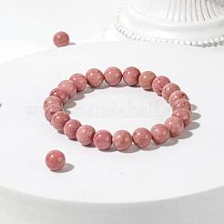 100Pcs 8mm Grade AAA Natural Rhodochrosite Round Beads&nbsp;DIY-LS0002-65