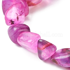Dyed & Heated Nuggets Natural Agate Bead Stretch Bracelets for Women&nbsp;BJEW-JB09484