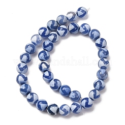 Natural Tibetan Wave Pattern dZi Agate Beads Strands&nbsp;G-B084-A05-02