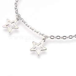 Tarnish Resistant 304 Stainless Steel Charm Bracelets&nbsp;BJEW-G596-13P
