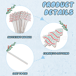14Pcs Wooden Cake Toppers Decorations&nbsp;DIY-CN0005-56B
