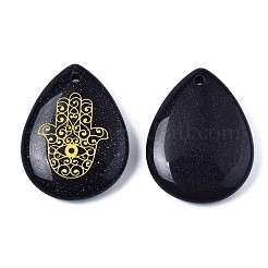 Synthetic Blue Goldstone Pendants&nbsp;G-T122-73B