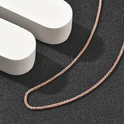 Brass Wheat Chains Necklaces for Women&nbsp;NJEW-D302-24RG