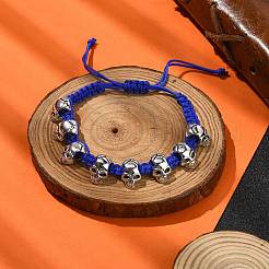 Adjustable Alloy Braided Beads Bracelets&nbsp;BJEW-JB10919