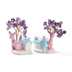 Natural Amethyst Tree Display Decoration&nbsp;DJEW-G030-01RG-01