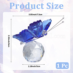 1Pc Glass Crytsal Butterfly Display Decorations&nbsp;LAMP-CN0001-01B