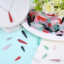 120Pcs 12 Colors Transparent Resin Pendants&nbsp;RESI-ME0001-44
