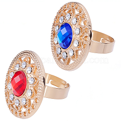 2Pcs 2 Colors Alloy Rhinestone Tie Clips&nbsp;FIND-CY0001-38B
