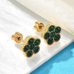Ion Plating(IP) 304 Stainless Steel Stud Earrings&nbsp;EJEW-A118-09G-02