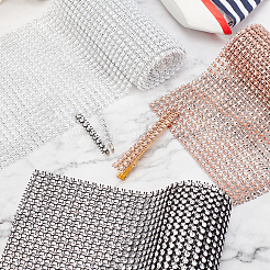 24 Rows Plastic Mesh Rhinestone Trimming&nbsp;DIY-PH0001-25