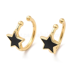 Star Enamel Cuff Earrings&nbsp;EJEW-G348-15G