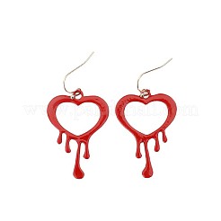 Valentine's Day Alloy Enamel Dangle Earrings&nbsp;WG5C6E2-01