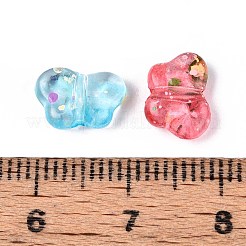Spray Painted Transparent Acrylic Beads&nbsp;OACR-N149-01
