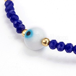 Faceted Glass Beaded Stretch Bracelets&nbsp;BJEW-JB05985-01