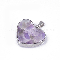 Natural Amethyst Pendants&nbsp;STAS-T043-01H