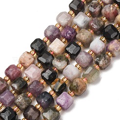Natural Multicolor Tourmaline Beads Strands&nbsp;GG-CBAC972-A03-01