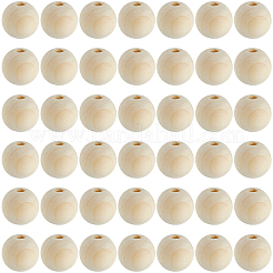 Natural Unfinished Wood Beads&nbsp;WOOD-SP0001-62E
