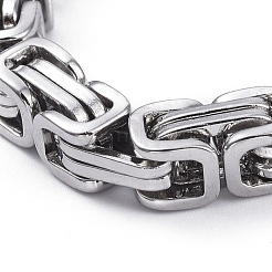 Unisex 201 Stainless Steel Byzantine Chain Bracelets&nbsp;BJEW-E372-01C